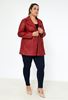 Picture of PLUS SIZE ZIPPED HOODED SUEDE JACKET